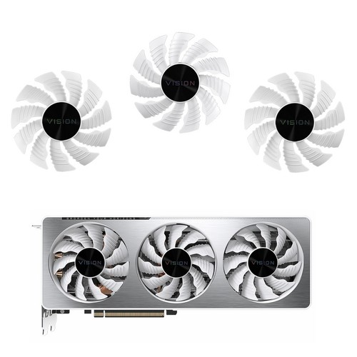 GIGABYTE技嘉 RTX3060 3060TI VISION雪鹰 显卡风扇