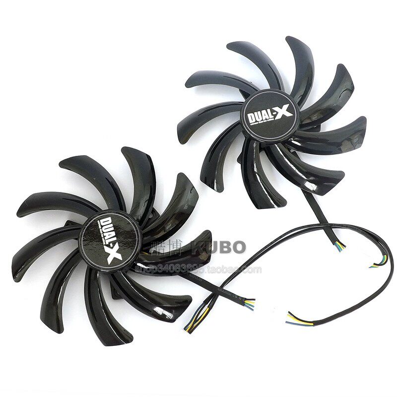 sapphire 蓝宝石 r9 390白金 380黑钻 dual-x 双滚珠 显卡风扇