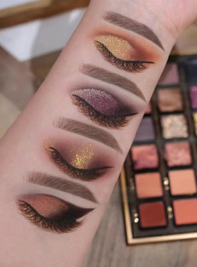 暗黑紫色反转玫瑰18色眼影盘黄金欧美猎豹蛇系恶女舞台表演烟熏妆