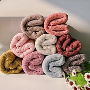 韩国加厚加大号珊瑚绒洗脸毛巾干发吸水性强不掉毛柔软舒适包邮