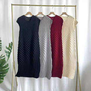 夏季 褶型宽松优雅百搭 2025新款 女裙子设计小众高级不对称