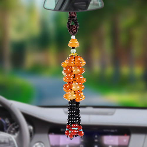 汽车后视镜挂件天然玛瑙玉石