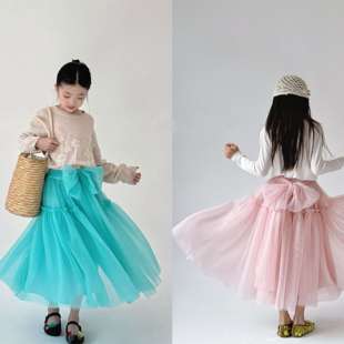 『卡蜜拉』小众设计师氛围感多变蝴蝶裙网纱半裙 四季可穿 亲子