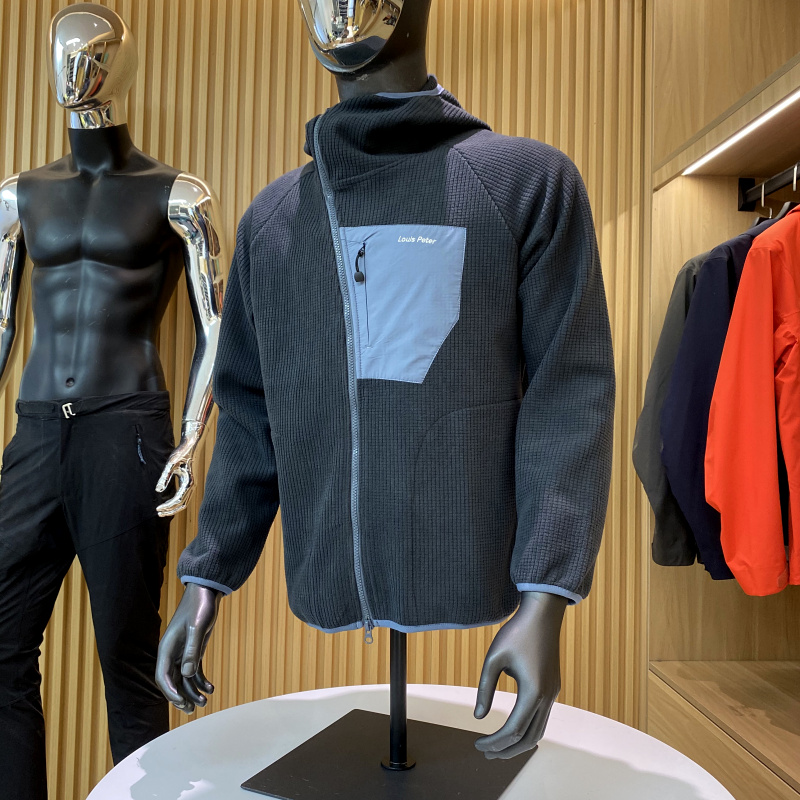 日系小众！歪脖设计！玉米格绒肌理！春秋男士连帽开衫卫衣外套潮