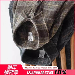 磨毛格子衬衫 走商场订单 男士 秋冬新品 加厚休闲外套潮 设计师线
