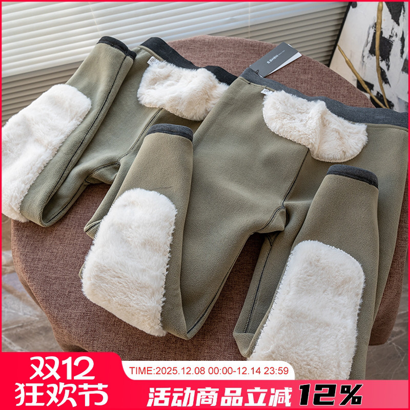 加厚加绒冬季保暖秋裤绒裤男