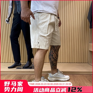 美式 夏季 纯棉水洗轻薄透气宽松直筒阔腿休闲五分工装 男士 短裤 新款