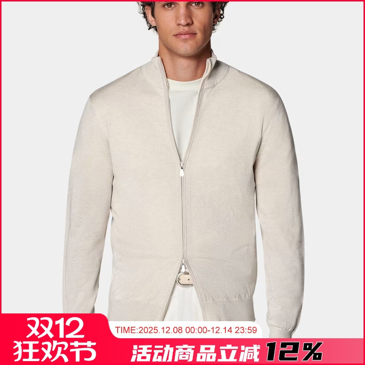 16针轻奢男飞行针织衫外套潮