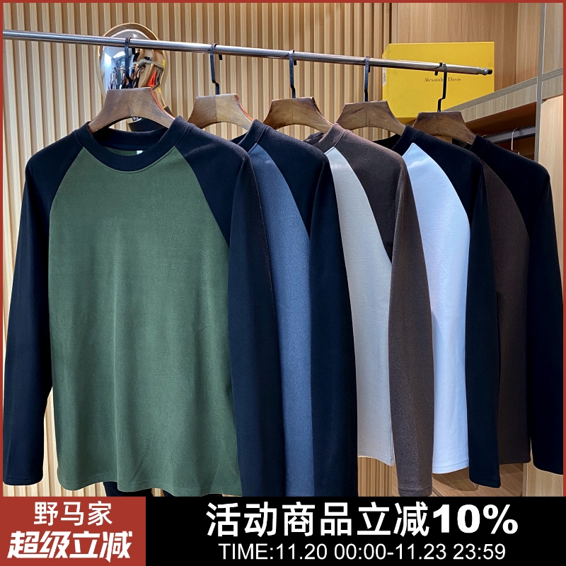 自发热德绒插肩袖打底衫T恤潮