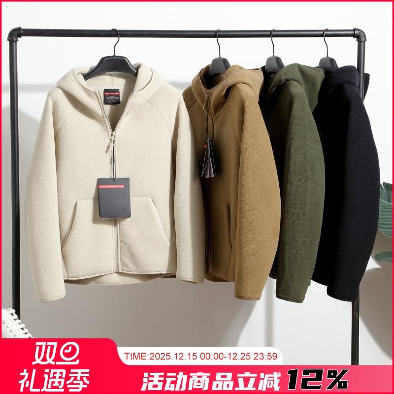 秋冬男女款加厚保暖连帽外套