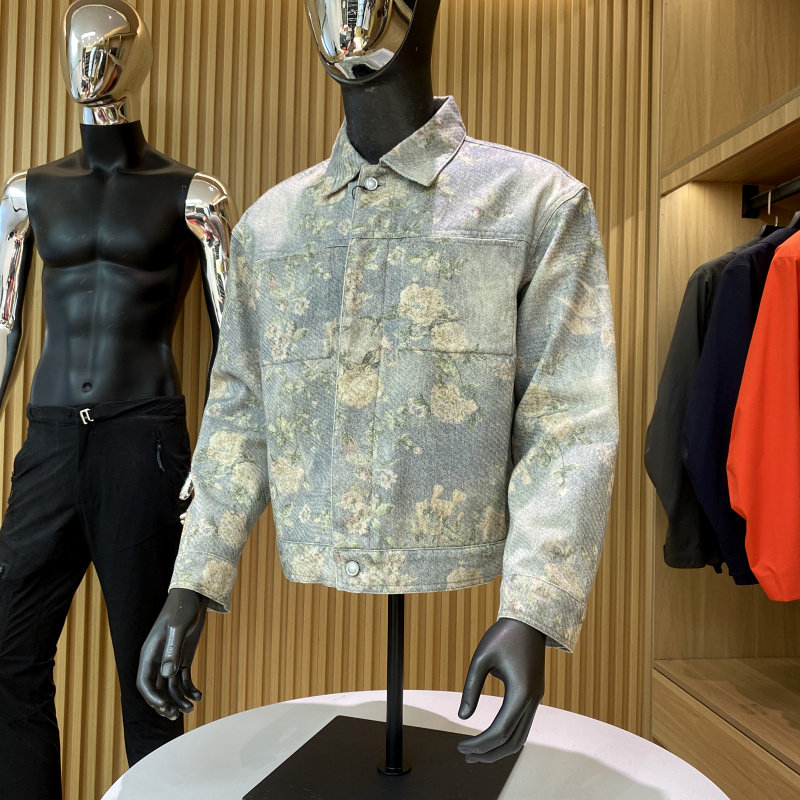 西班芽高端！男女情侣秋季新品复古水洗花卉涂鸦宽松牛仔夹克外套,男装,牛仔外套,淘宝优惠券,粉丝福利购,淘宝优惠卷