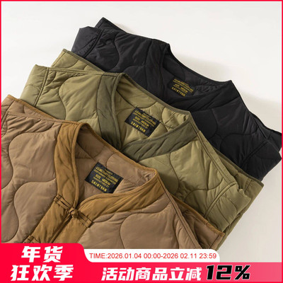 新品绗缝夹棉保暖轻薄棉衣男