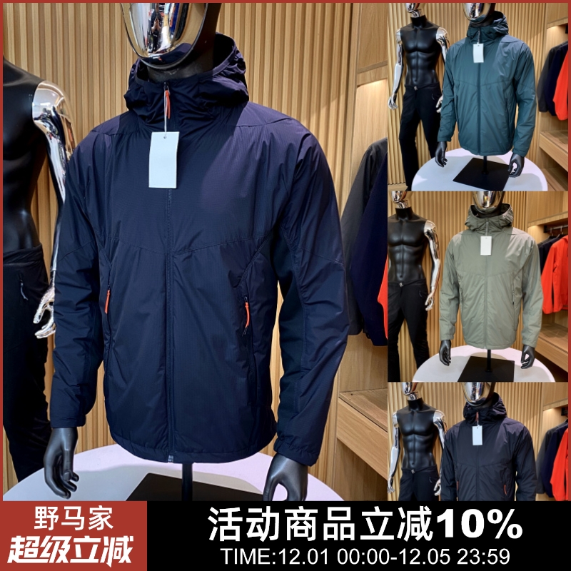 男士连帽立体拼接剪裁棉衣棉服