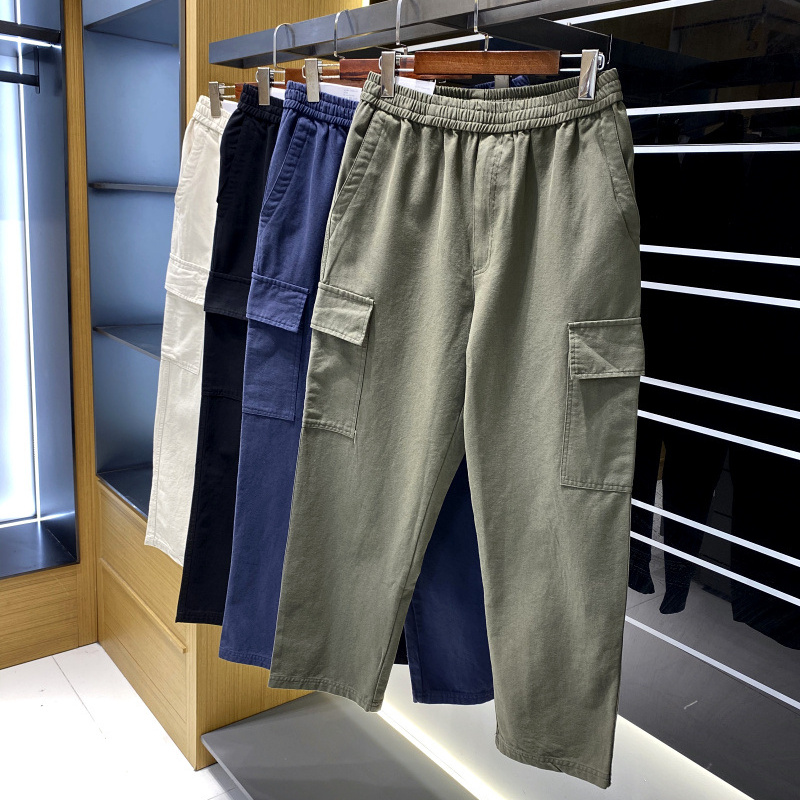 日单设计师线！走商场订单！春季新品男士重工水洗九分裤休闲裤潮