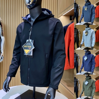 户外连帽加绒软壳冲锋衣外套