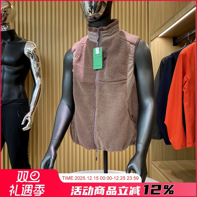 情侣款秋冬撞色羊羔绒马甲