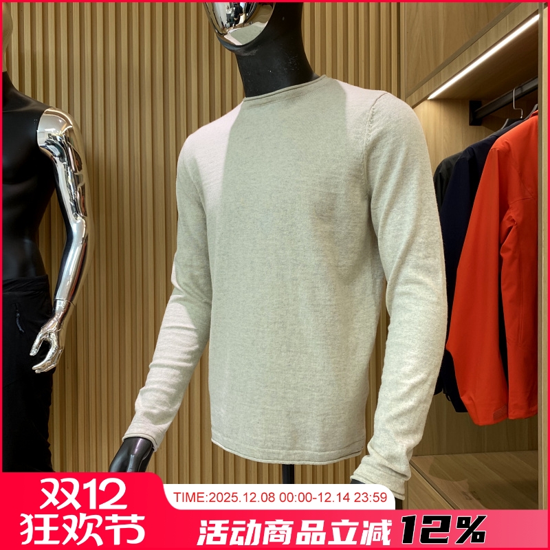 意式轻奢薄款针织衫打底圆领毛衣