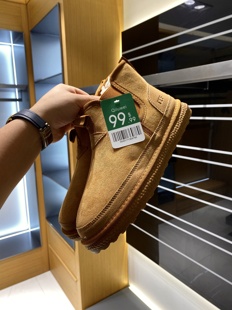 私渠/99刀！少量！冬季新品户外皮毛一体加绒保暖休闲鞋雪地靴男