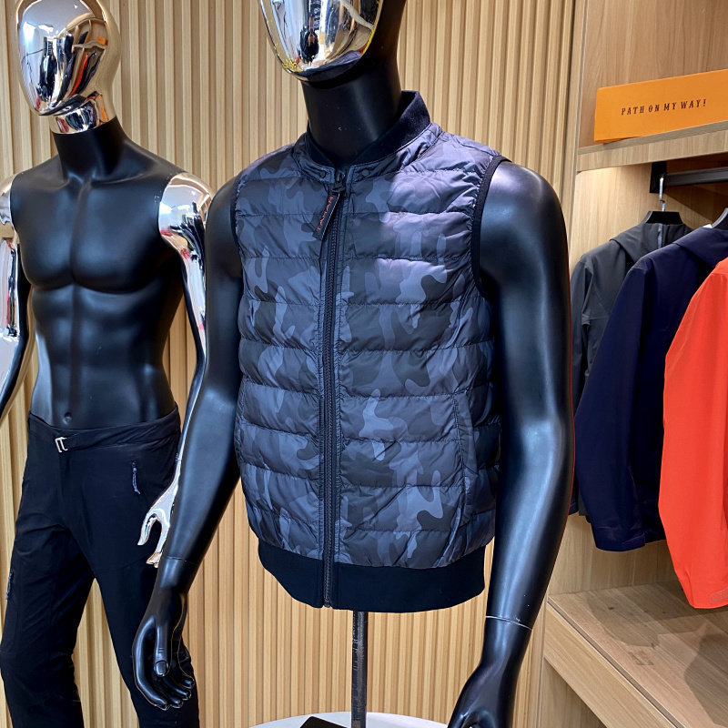 纽约/69镁刀 轻量防水羽绒棉男士休闲棉马甲秋冬情侣迷彩背心外套