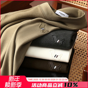 气质半高领 发热保暖 秋冬新款 男士 卫衣 礼袋装 打底衫 膨体绒