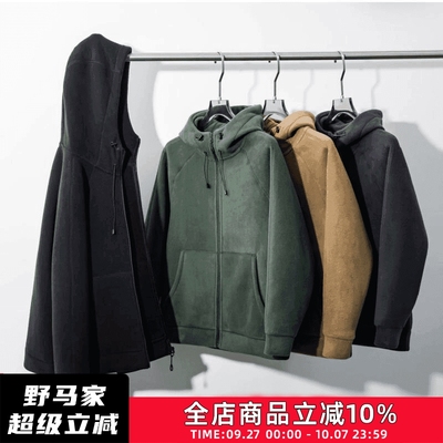 清货男加厚连帽外套休闲加绒夹克