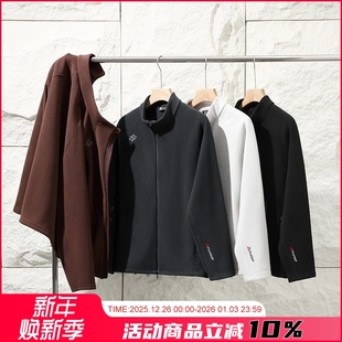 高端秋冬男士 蜂窝暖绒肌理意式 抓绒衣通勤外套 立体结构 户外神衣