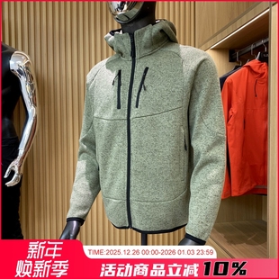 抓绒加厚保暖连帽拉链开衫 男士 休闲外套 日单冬季 花纱针织一体绒