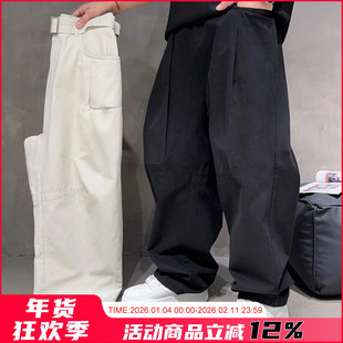 解构主义美学！日系单品！3D弯刀裁剪！25新款宽松版户外工装裤潮