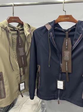 柜上万元级！意式糕端！精仿羊毛！男士秋冬薄款连帽防风夹克外套