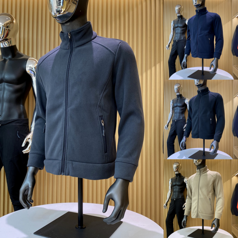 户外摇粒绒休闲立领夹克