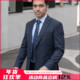 鼎奢 过万级 Super120支羊毛混纺 意式 男商务休闲黑色西服西装