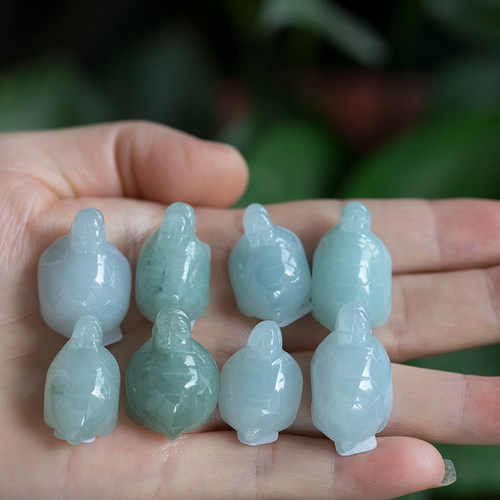 翡翠龙头龟挂件吊坠小巧