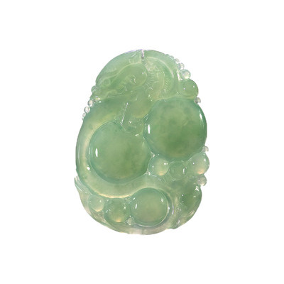 翡翠貔貅吊坠冰种玉坠男款厚大