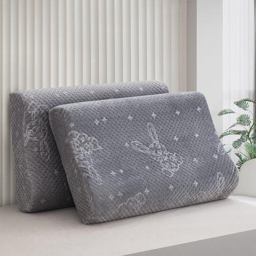 A类牛奶绒乳胶枕套一对装40x60cm