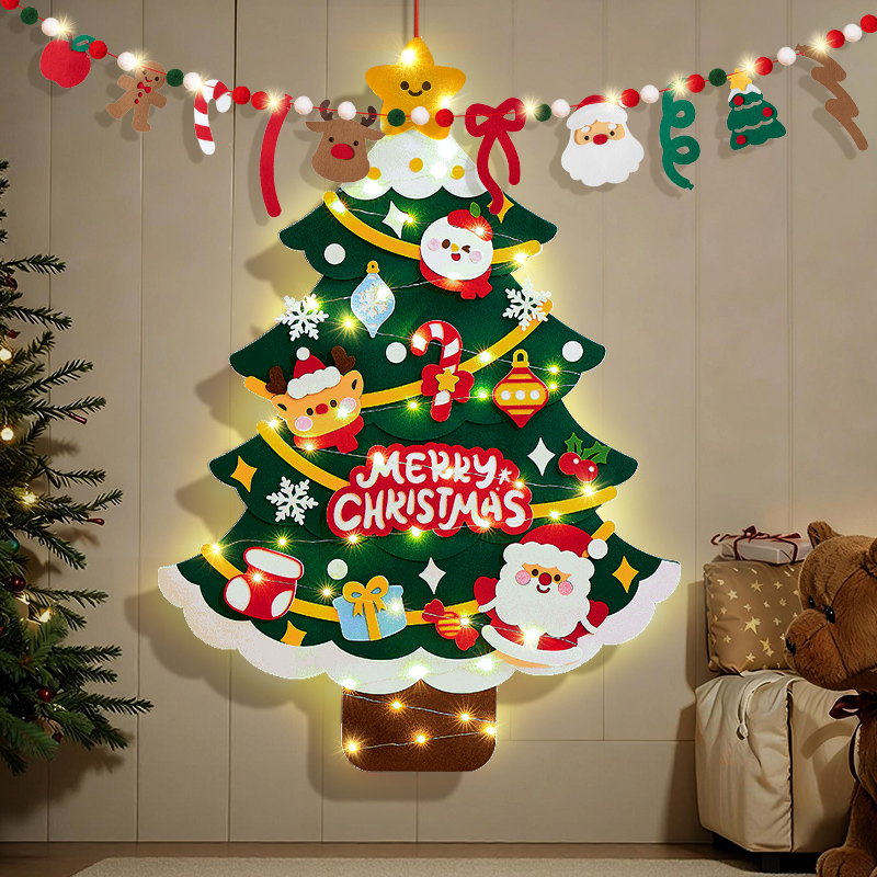 diy圣诞树新款发光手工圣诞礼物