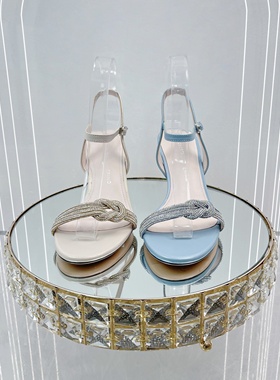 专柜正品RobeRta诺贝达女鞋RM17237透气舒适凉鞋细高跟一字带