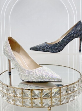 专柜正品Roberta诺贝达女鞋RL17219女鞋水钻高跟细跟秋款