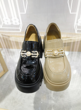 专柜正品Roberta诺贝达女鞋RL244501 新款松糕鞋乐福鞋