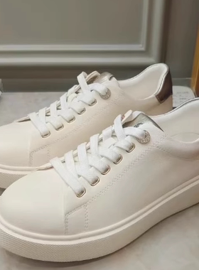 专柜正品Roberta诺贝达女鞋RCL255901 25年春季新款白色系带板鞋