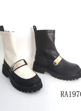 专柜正品Roberta诺贝达女鞋RA19702冬款水钻饰扣通勤时装弹力短靴