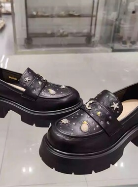 专柜正品Roberta诺贝达女鞋RL247206乐福鞋厚底舒适小皮鞋