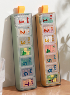 药盒一周七天便携式饭前饭后一日三餐迷你随身携带早中晚分装盒子