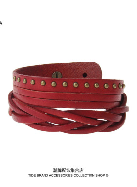 韩版明星同款铆钉缠绕手链