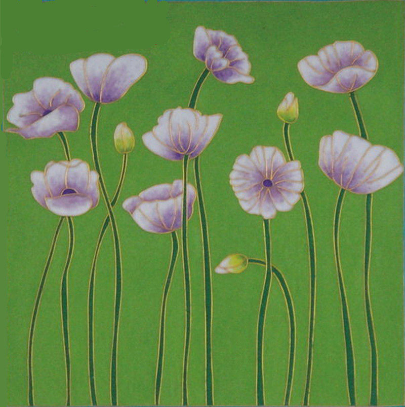 景泰蓝手工艺画材料套装金丝彩沙装饰画固沙制作掐丝视频diy花23