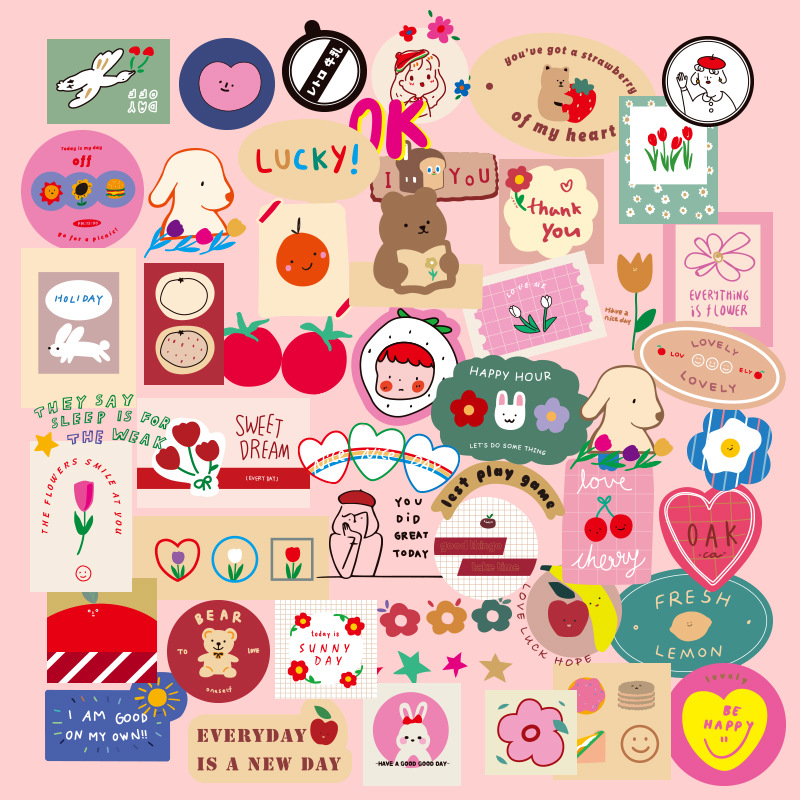 ins韩国可爱晴天小可手账贴纸