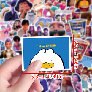 饰防水 61张KPop猎魔女团手机贴纸恶魔男团电脑手账行李箱DIY装