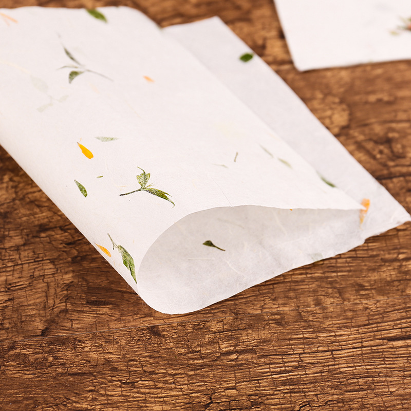20张花瓣宣纸包装纸书皮纸礼品中国风古法造纸特种复古手工包装纸