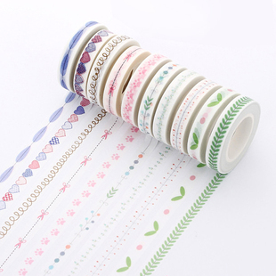 小清新和纸细胶带手帐分割线边框DIY窄边分隔线手账日记装饰贴纸