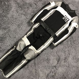 内置护具 真皮厚牛皮摩托车机车连体皮衣分体赛车服 开发样品 52码