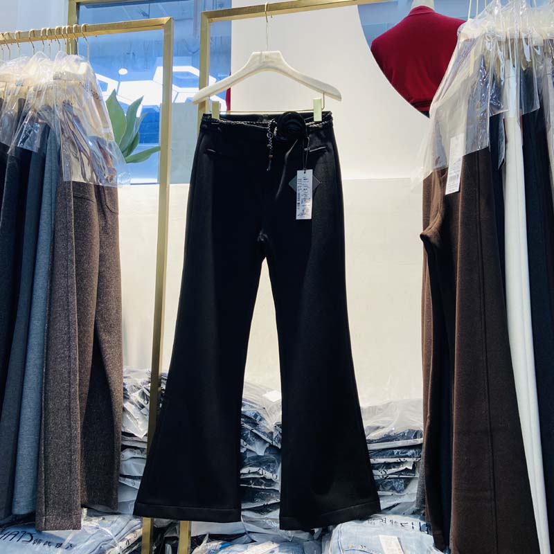 韩氏伊人加绒加厚冬款8650微喇裤